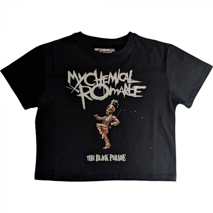 My Chemical Romance Ladies Crop Top: The Black Parade [1]