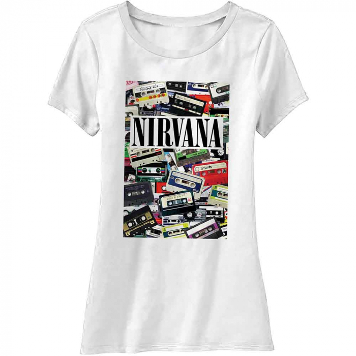 Nirvana Ladies T-Shirt: Cassettes [1]