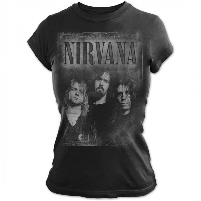 Nirvana Ladies T-Shirt: Faded Faces [1]