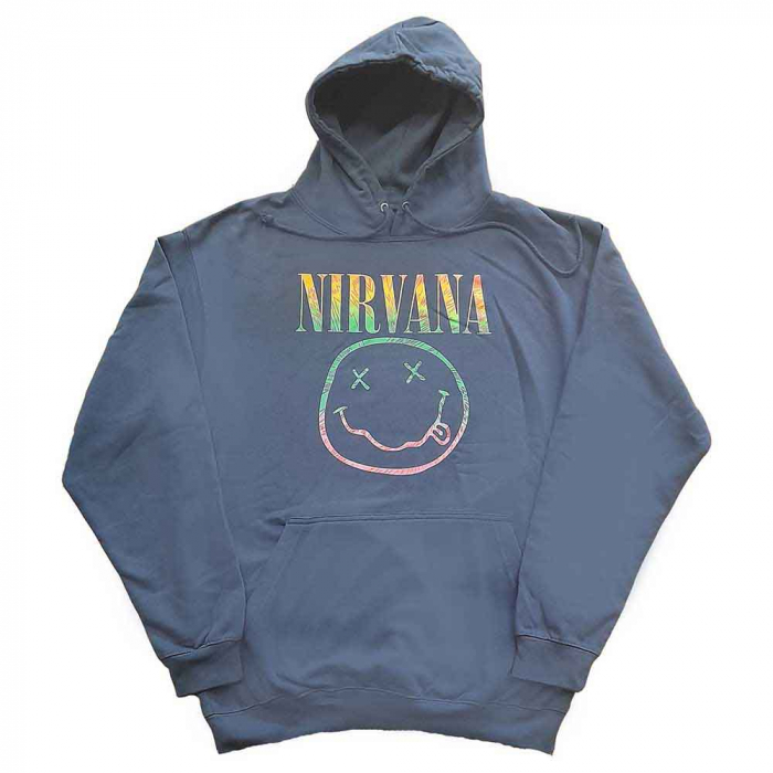 Nirvana Unisex Pullover Hoodie: Sorbet Ray Happy Face [1]