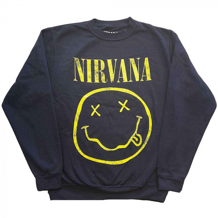 Nirvana Unisex Sweatshirt: Yellow Happy Face [1]
