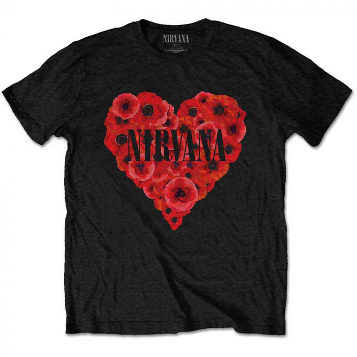 Nirvana Unisex T-Shirt: Poppy Heart [1]