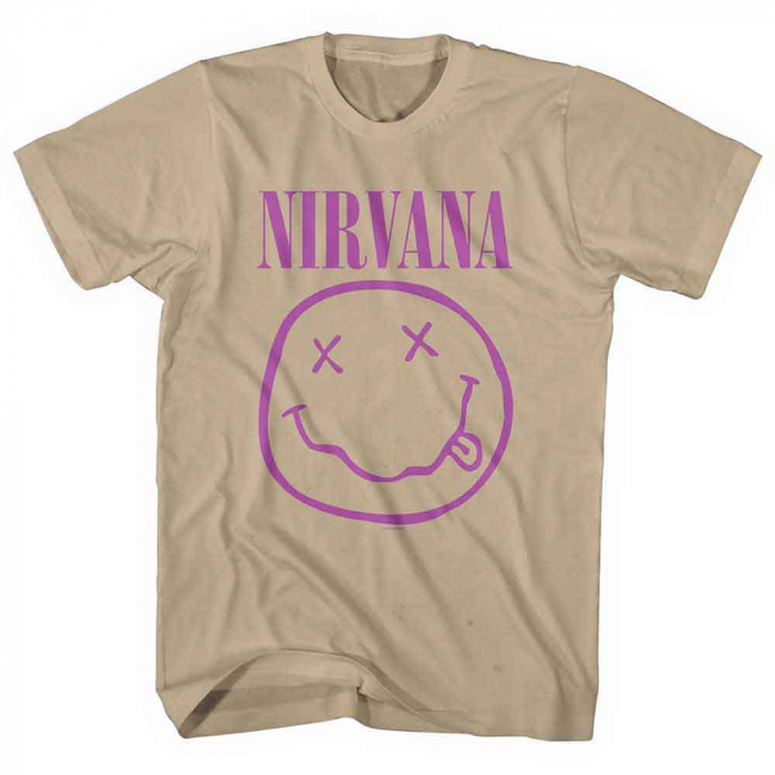 Nirvana Unisex T-Shirt: Purple Happy Face [1]