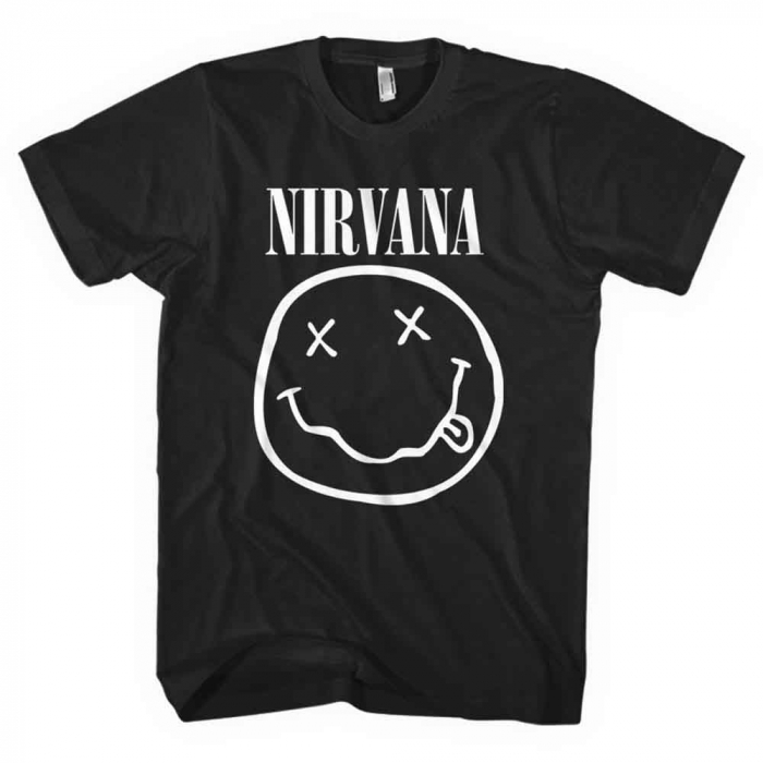 Nirvana Unisex T-Shirt: White Happy Face [1]