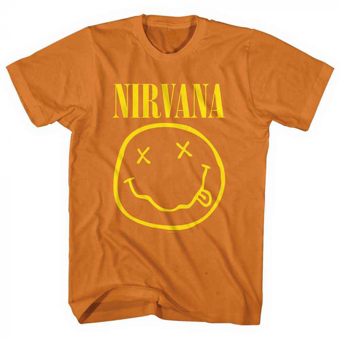 Nirvana Unisex T-Shirt: Yellow Happy Face [1]