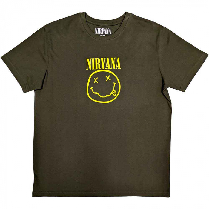 Nirvana Unisex T-Shirt: Yellow Happy Face [1]