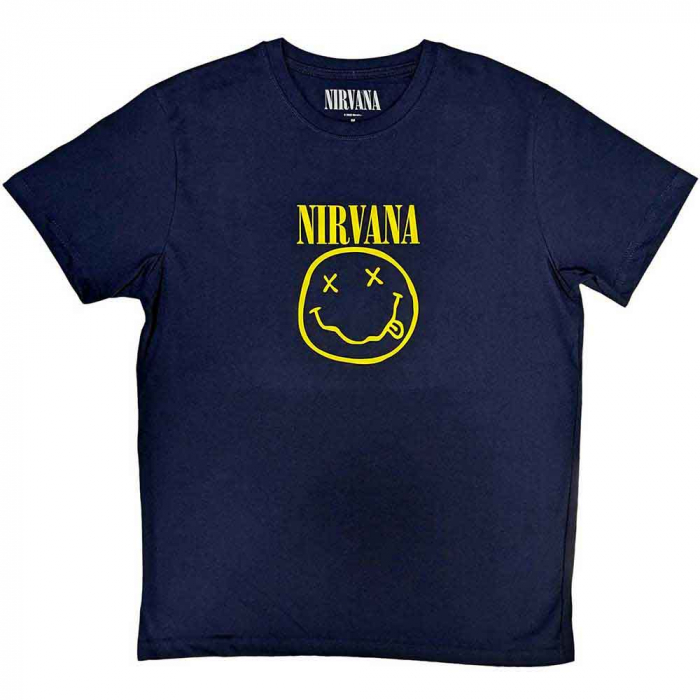 Nirvana Unisex T-Shirt: Yellow Happy Face [1]