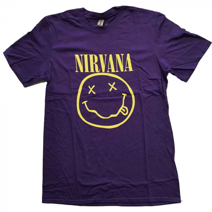 Nirvana Unisex T-Shirt: Yellow Happy Face [1]