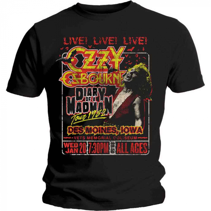 Ozzy Osbourne Unisex T-Shirt: Diary of a Madman Tour [1]