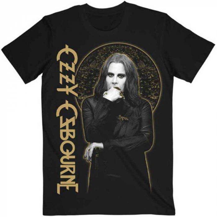 Ozzy Osbourne Unisex T-Shirt: Patient No. 9 Gold Graphic [1]