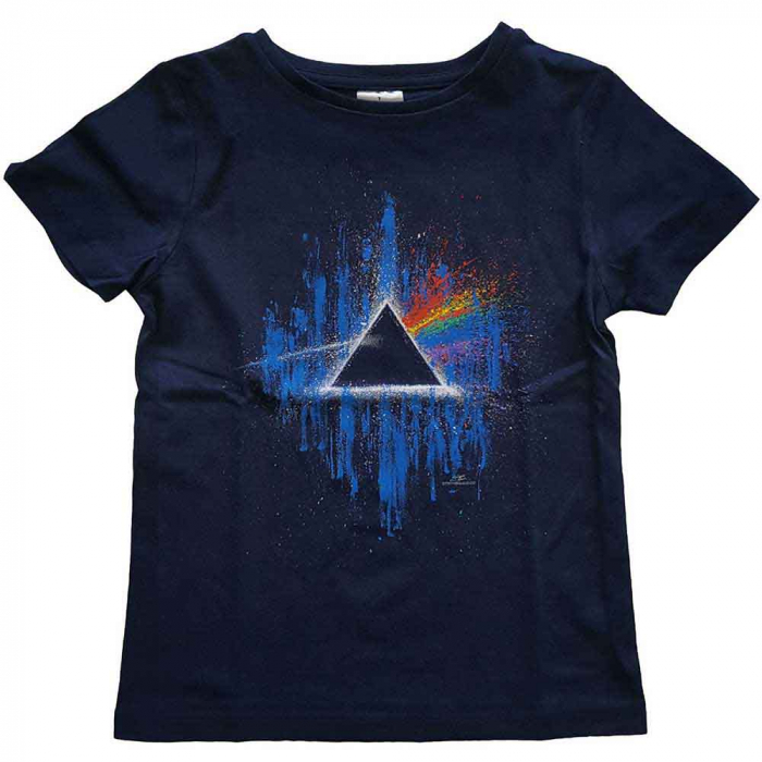 Pink Floyd Kids T-Shirt: Dark Side of the Moon Blue Splatter (5-6 Years) [1]