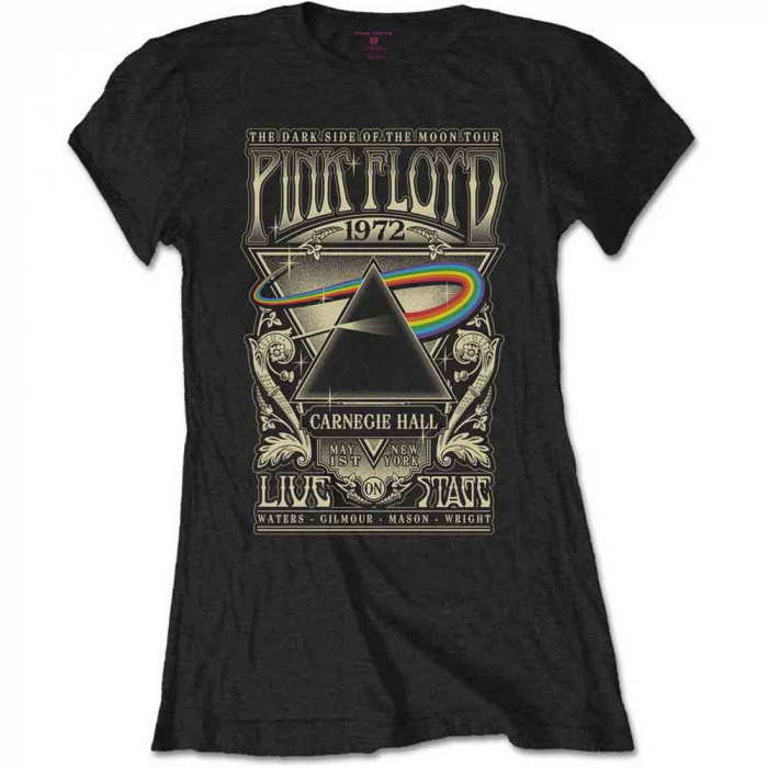 Pink Floyd Ladies T-Shirt: Carnegie Hall Poster [1]