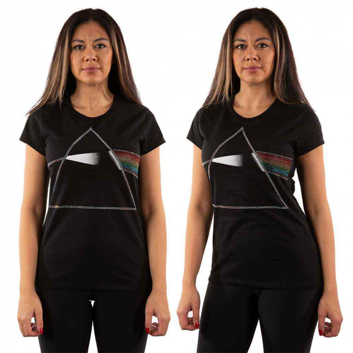 Pink Floyd Ladies T-Shirt: Dark Side of the Moon (Embellished) [1]