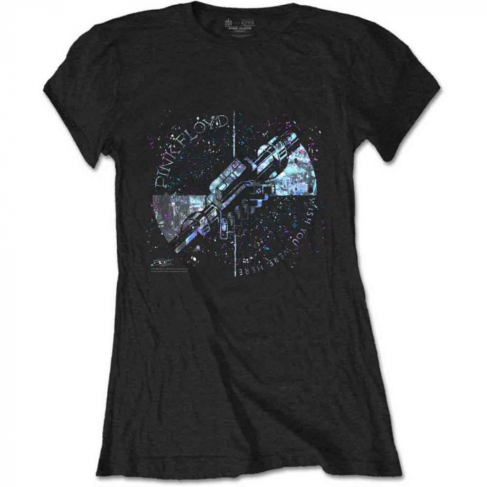 Pink Floyd Ladies T-Shirt: Machine Greeting Blue [1]