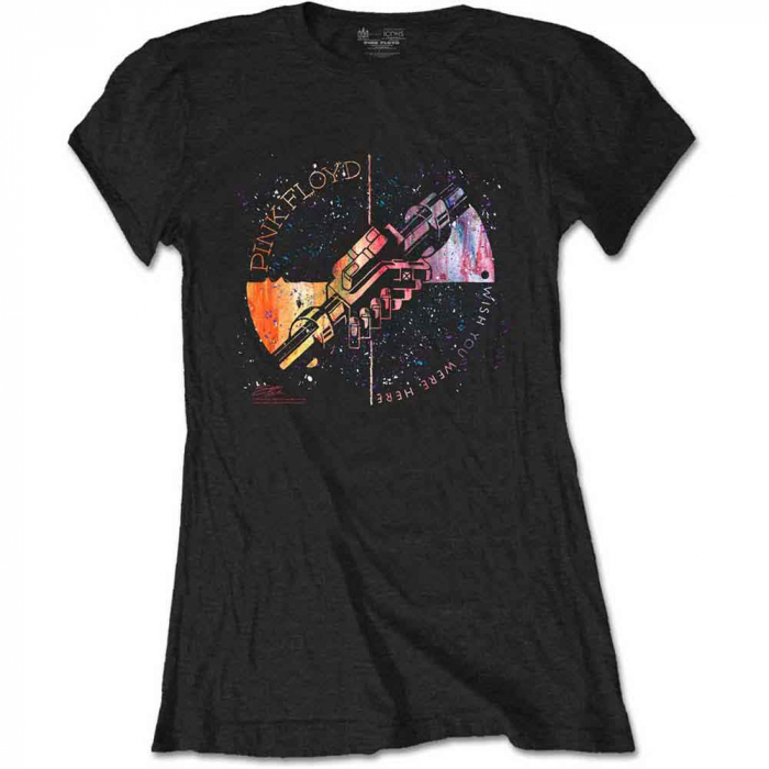 Pink Floyd Ladies T-Shirt: Machine Greeting Orange [1]