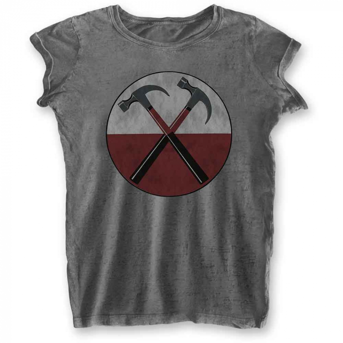 Pink Floyd Ladies T-Shirt: The Wall Hammers (Burnout) [1]