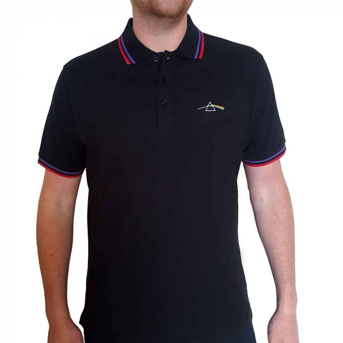 Pink Floyd Unisex Polo Shirt: Dark Side of the Moon Prism [1]