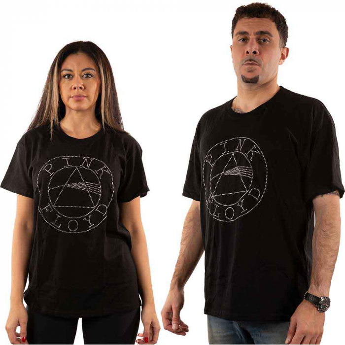 Pink Floyd Unisex T-Shirt: Circle Logo (Embellished) [1]