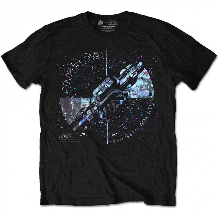 Pink Floyd Unisex T-Shirt: Machine Greeting Blue [1]