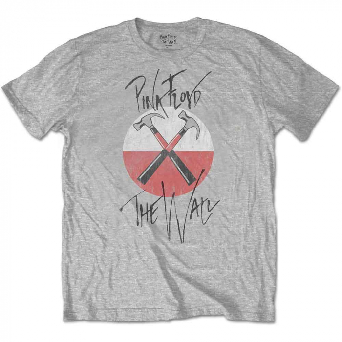Pink Floyd Unisex T-Shirt: The Wall Faded Hammers Logo [1]