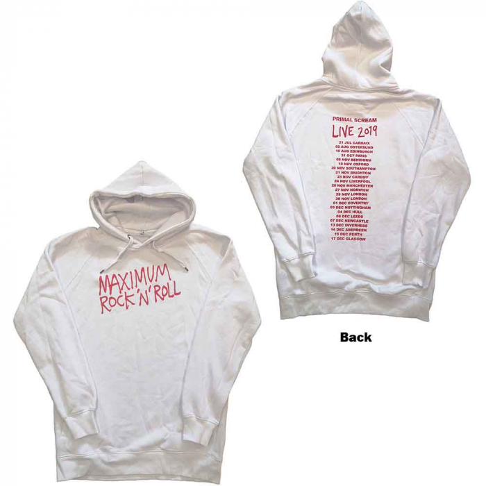 Primal Scream Unisex Pullover Hoodie: Maximum RnR (Back Print, Ex-Tour) [1]