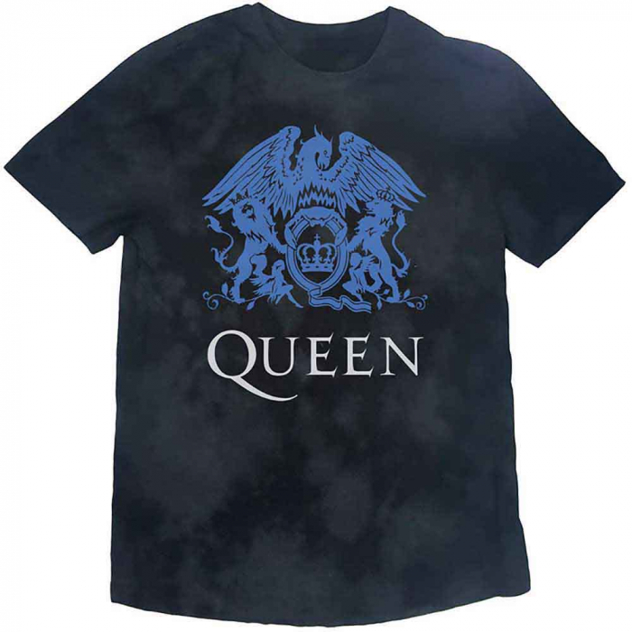 Queen Kids T-Shirt: Blue Crest (Wash Collection) (1-2 Years) [1]
