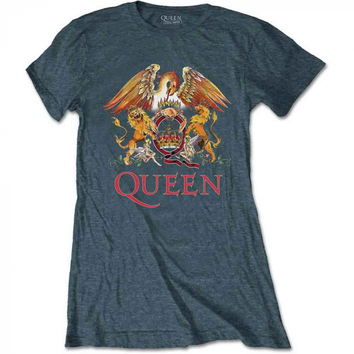 Queen Ladies T-Shirt: Classic Crest [1]