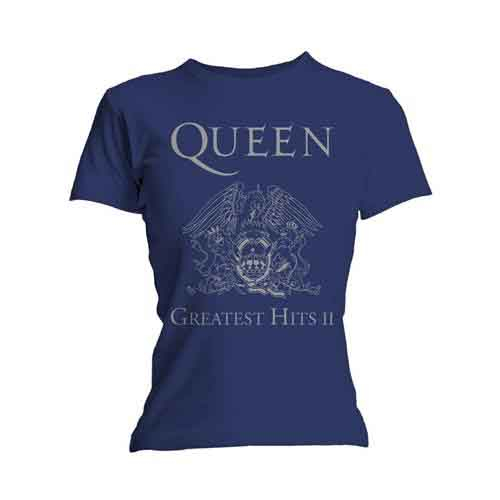 Queen Ladies T-Shirt: Greatest Hits II (Skinny Fit) [1]