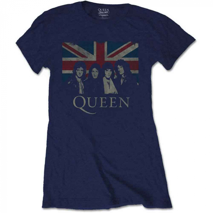 Queen Ladies T-Shirt: Vintage Union Jack [1]