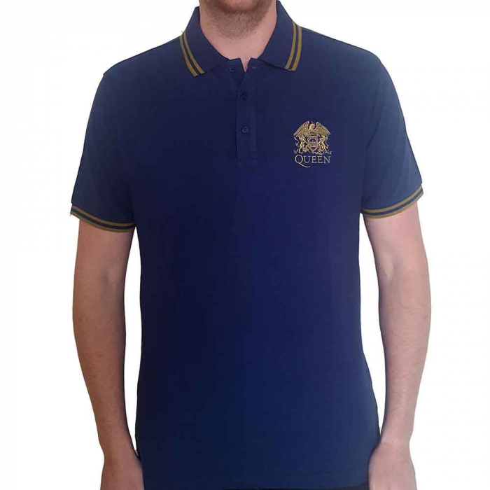 Queen Unisex Polo Shirt: Crest Logo [1]