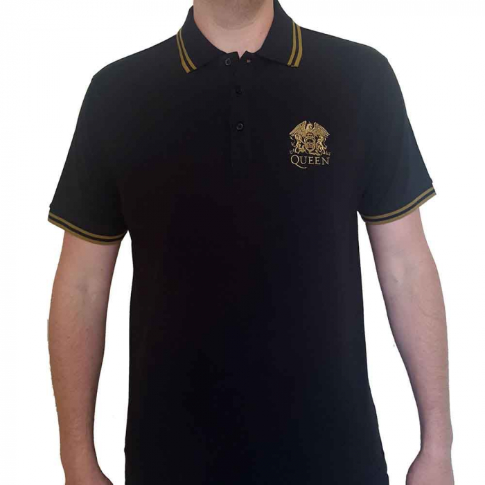 Queen Unisex Polo Shirt: Crest Logo [1]