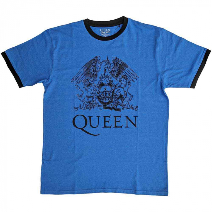 Queen Unisex Ringer T-Shirt: Crest Logo [1]