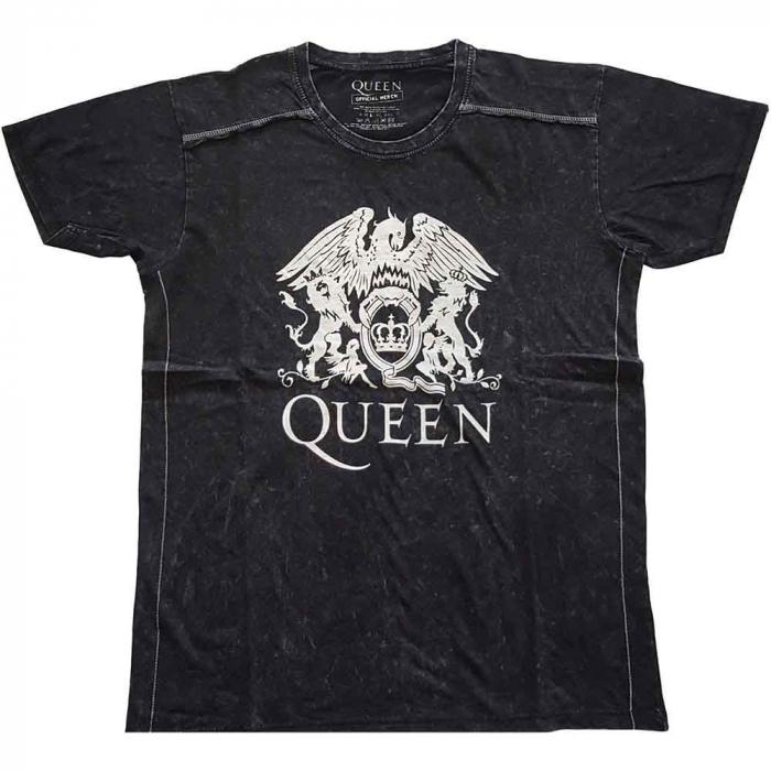 Queen Unisex T-Shirt: Classic Crest (Wash Collection) [1]