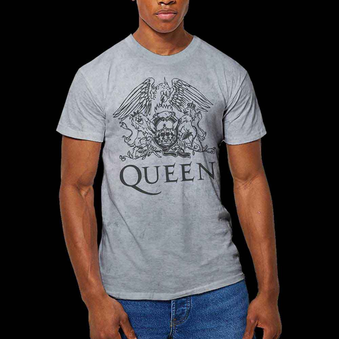 Queen Unisex T-Shirt: Crest (Wash Collection) [1]