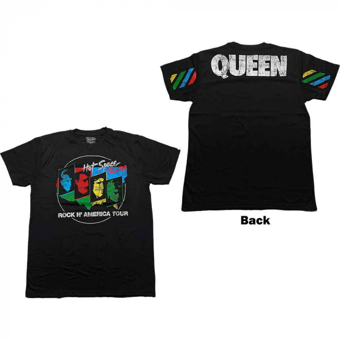 Queen Unisex T-Shirt: Hot Space Tour '82 (Back Print) [1]