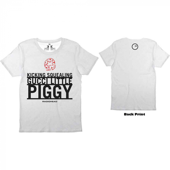Radiohead Unisex T-Shirt: Gucci Piggy (Back Print) [1]