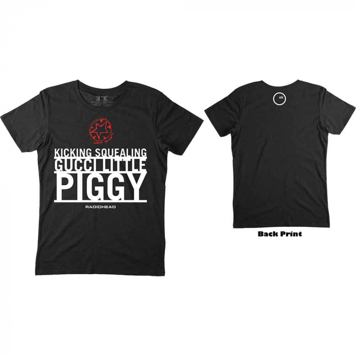 Radiohead Unisex T-Shirt: Gucci Piggy (Back Print) [1]