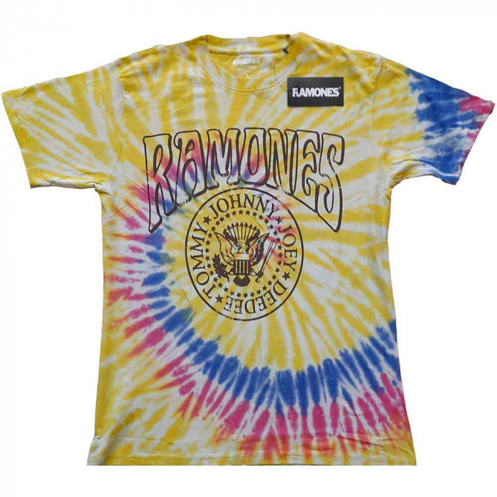 Ramones Unisex T-Shirt: Crest Psych (Wash Collection) [1]
