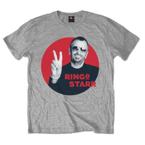 Ringo Starr Unisex T-Shirt: Peace Red Circle [1]