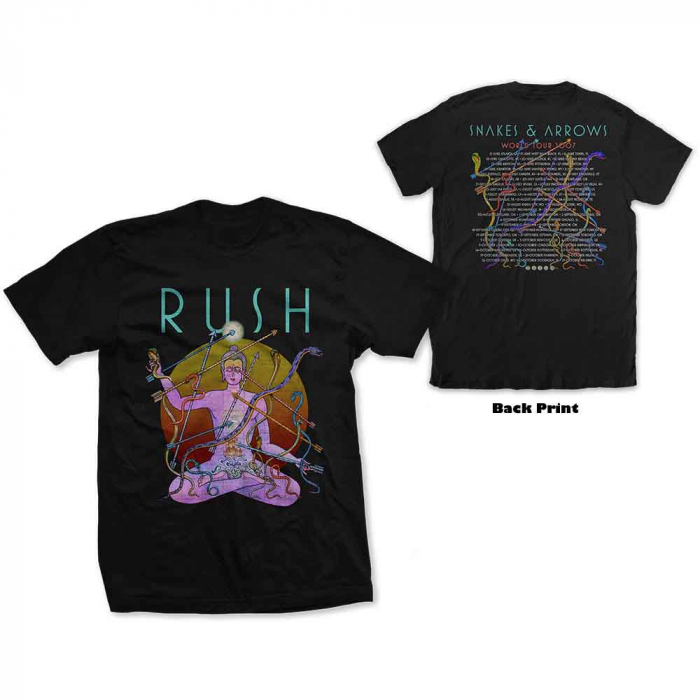 Rush Unisex T-Shirt: Snakes & Arrows Tour 2007 (Back Print) [1]