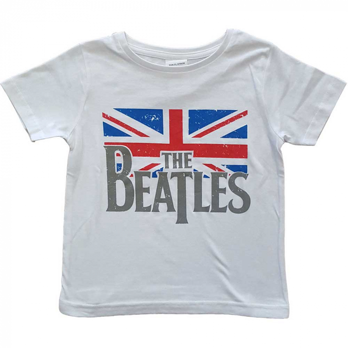 The Beatles Kids T-Shirt: Drop T Logo & Vintage Flag (7-8 Years) [1]