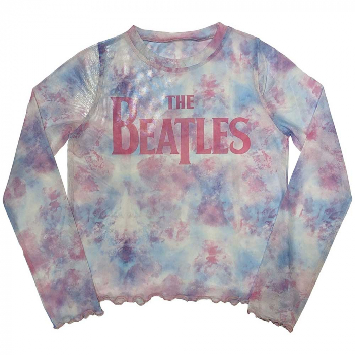 The Beatles Ladies Long Sleeve T-Shirt: Drop T Logo (Mesh) [1]