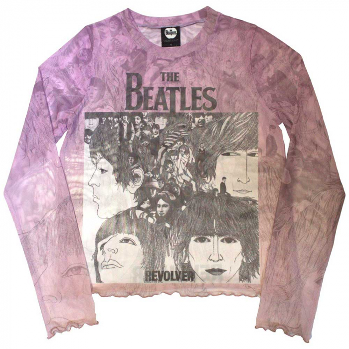 The Beatles Ladies Long Sleeve T-Shirt: Revolver (Mesh) [1]