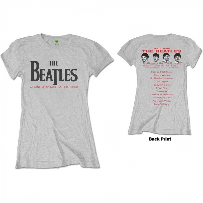 The Beatles Ladies T-Shirt: Candlestick Park (Back Print) [1]