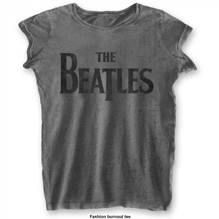 The Beatles Ladies T-Shirt: Drop T Logo Burnout [1]