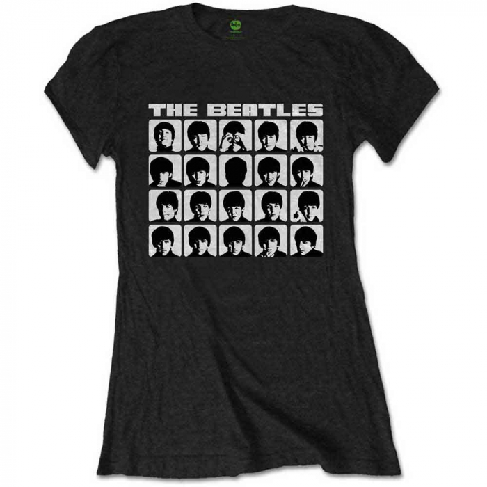 The Beatles Ladies T-Shirt: Hard Days Night Faces Mono [1]