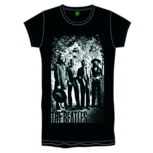 The Beatles Ladies T-Shirt: Tittenhurst Lamppost Silver Foiled (Embellished) [1]