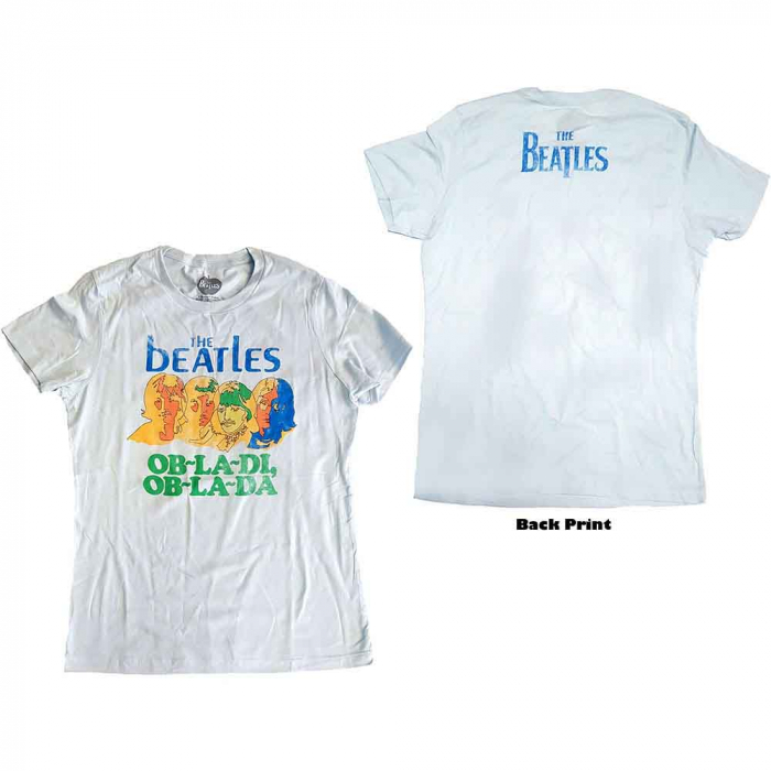 The Beatles Ladies T-Shirt: Vintage Ob La Di (Back Print) [1]