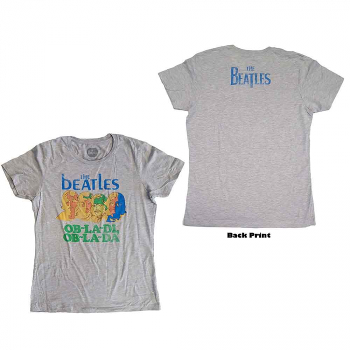 The Beatles Ladies T-Shirt: Vintage Ob La Di (Back Print) [1]
