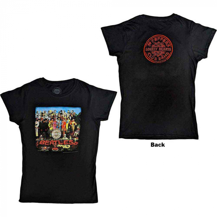 The Beatles Ladies T-Shirt: Vintage Sgt Pepper (Back Print) [1]
